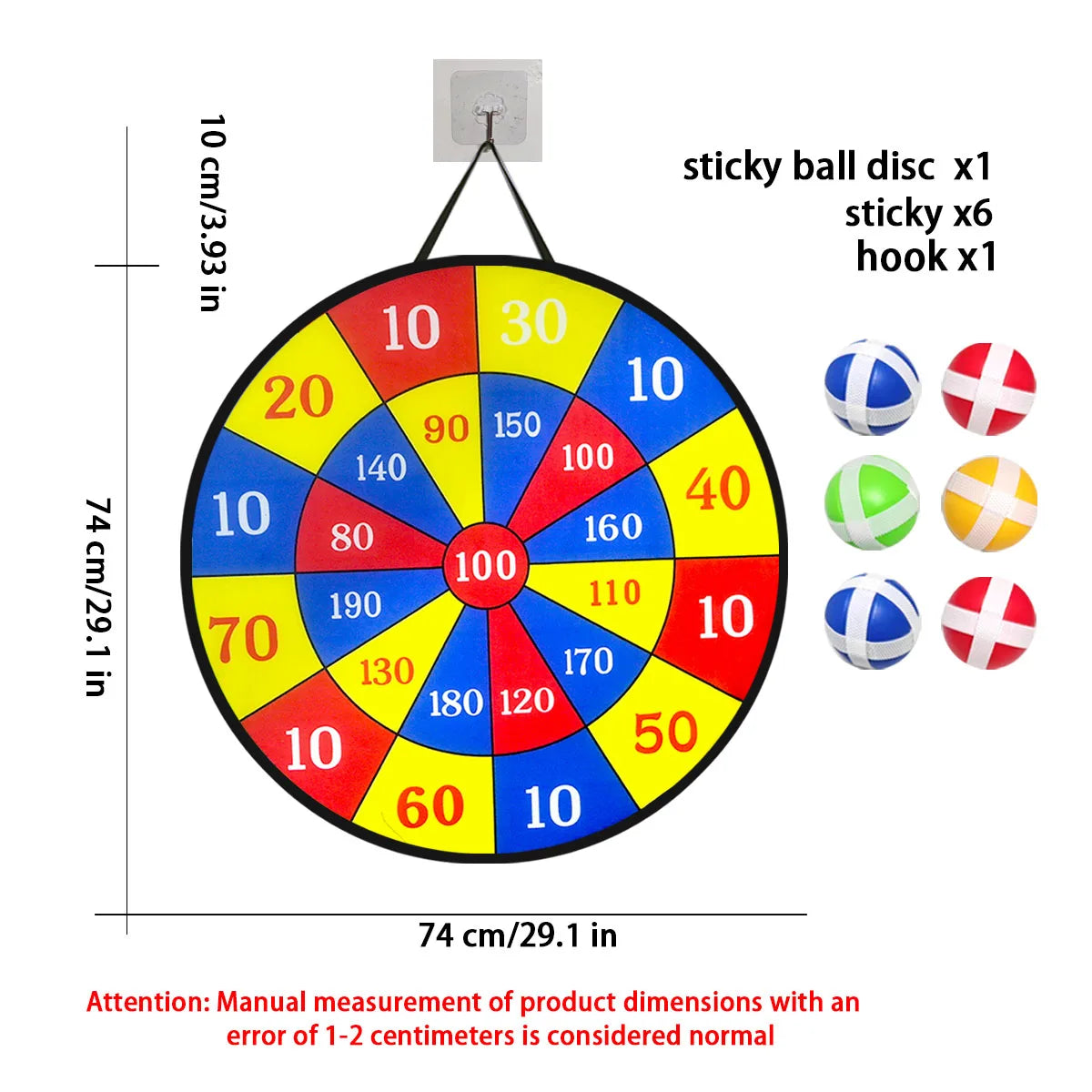 12 Sticky Ball Dart Disc Sets, Indoor and Outdoor Toys, Parent-Child Interaction, Birthday Gifts, Party Games, Supplies