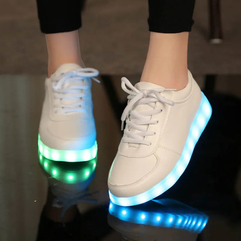 Led Slippers USB illuminated krasovki luminous sneakers glowing kids shoes children with light Sole sneakers for girls&boys