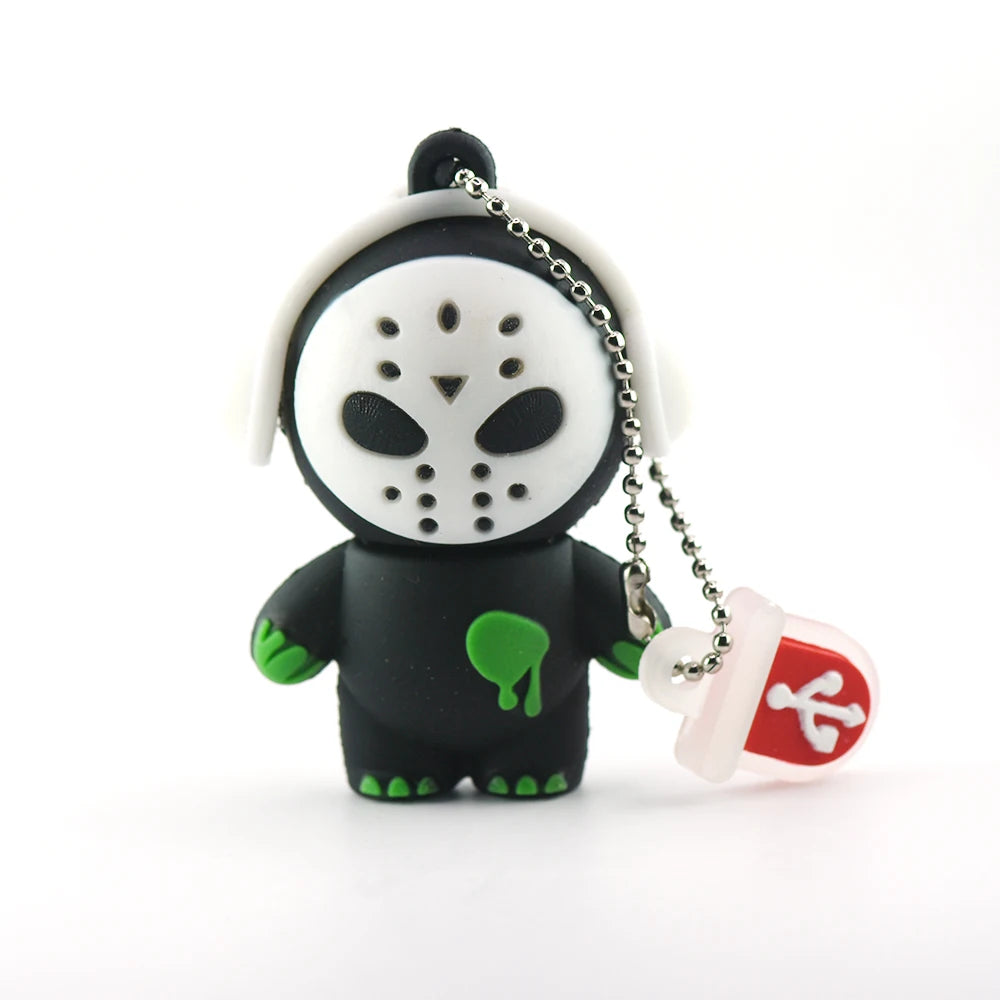 cartoon ghost usb flash drive 4GB 8GB U disk 16GB 32GB pen drive 64GB 128GB memory USB stick cute skull pendrive halloween