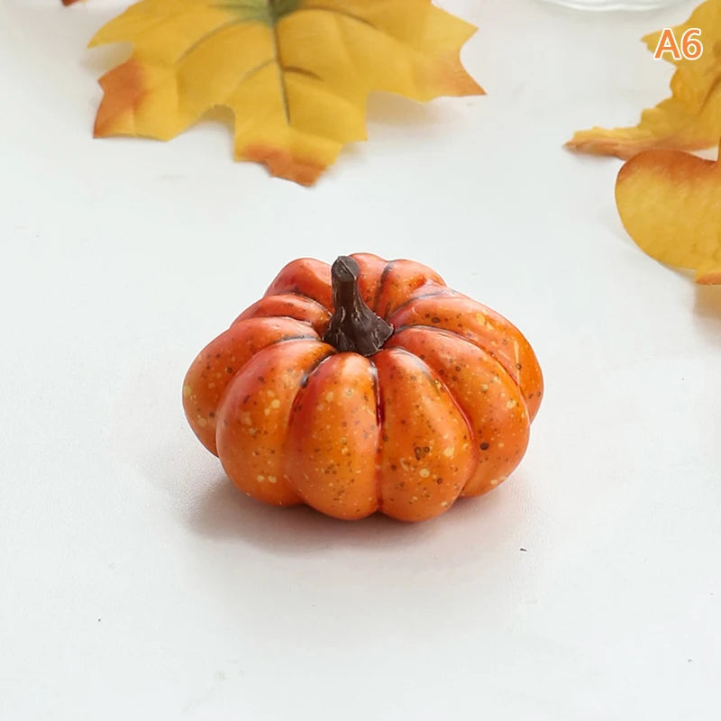 Mini Artificial Halloween Pumpkin Decor Simulation Vegetable DIY Craft Halloween Home Party Decoration Props Farmhouse Harvest