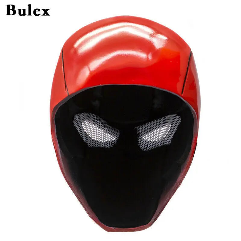 Red Hood Mask Movie Anime Full Head Latex/Resin Helmet with Mesh Eye Game Cosplay Halloween Costume Props