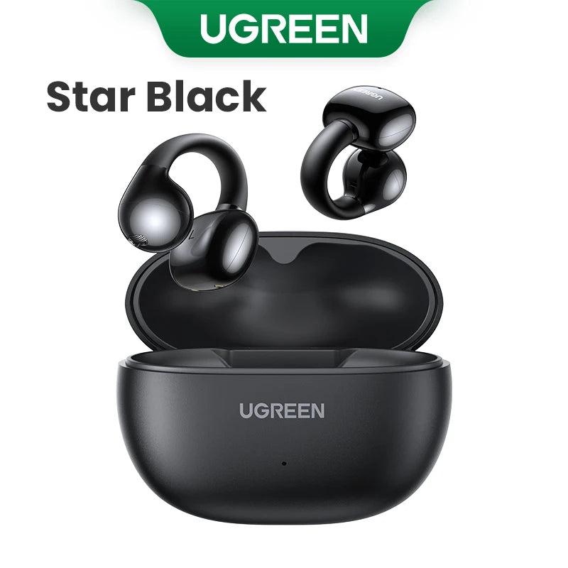 UGREEN Choice HiTune S3 Open Ear Clip Wireless Earbuds Bluetooth Sports Earphones Headphones in Mic with Earhooks & Ear Hook