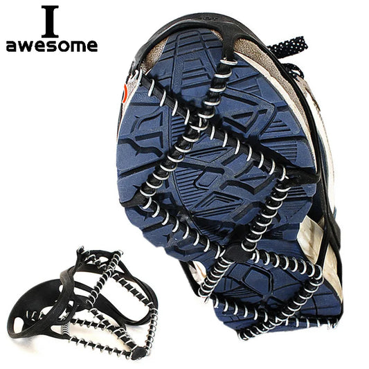 1 Pair Non-slip Crampons Ice Grip ice snow route camping Outdoor Sports Shoe Cover Walk Traction Cleats ice Crampon Shoe Covers