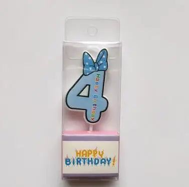 Hot Happy Birthday Number 0-9 Candles Cartoon Mickey Minnie Mouse Candle Cake Cupcake Topper Party Decoration Supplies DIY Gifts