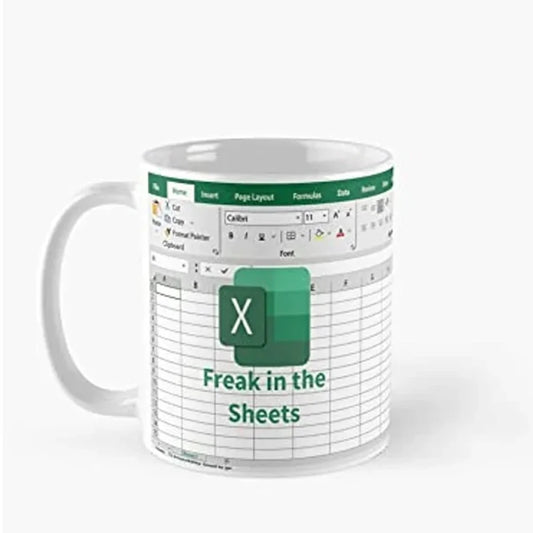 Tumbler Freak in The Sheets Excel Spreadsheet Mug Funny Gifts for Women Men Accountant Mug, Birthday Cup 11 Oz