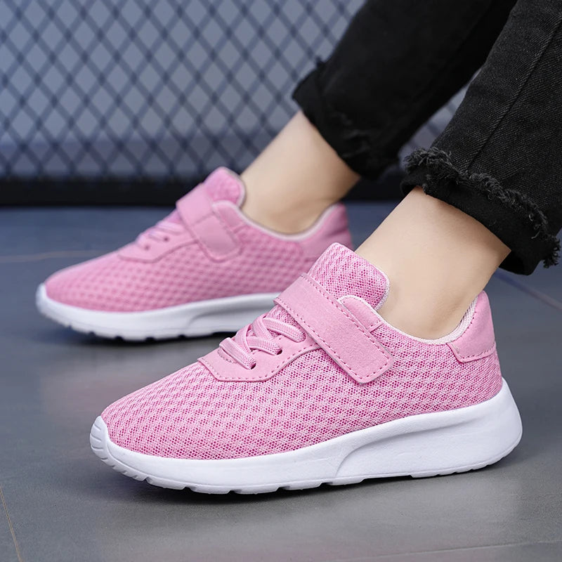 Fashion Purple Kids Casual Shoes Boys Girl Sneakers Tennis Sports Shoes For Children Mesh Breathable Trainers zapatillas niño