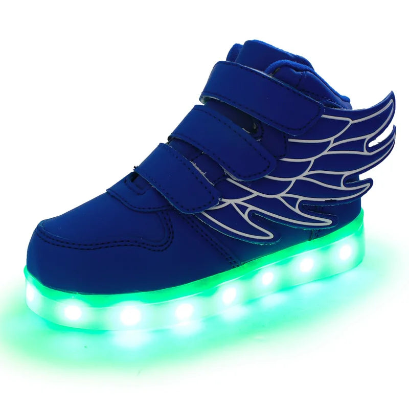 Size 25-37 Children LED Shoes Baskets Boys Girls Glowing Luminous Sneakers with Light Sole Kids Light Up Sneakers LED Slippers