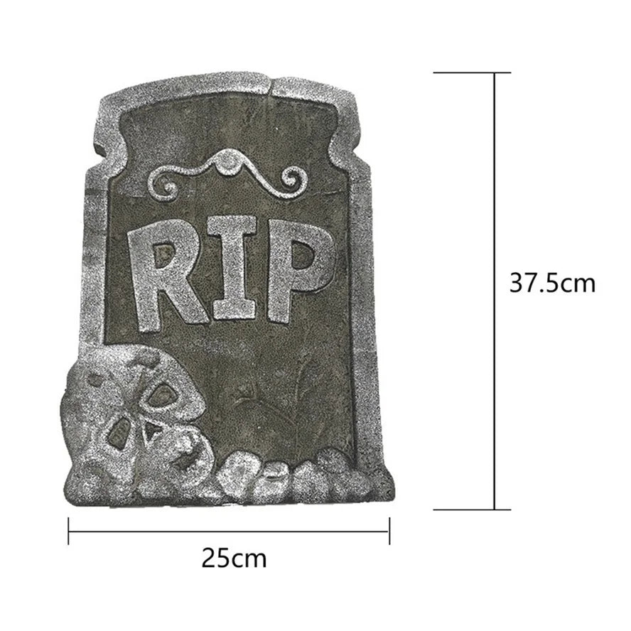 Halloween Home Decorations Graveyard Tombstone Cemetery 4 Different Signs Horror Atmosphere Mini Tombstones Skulls Accessories