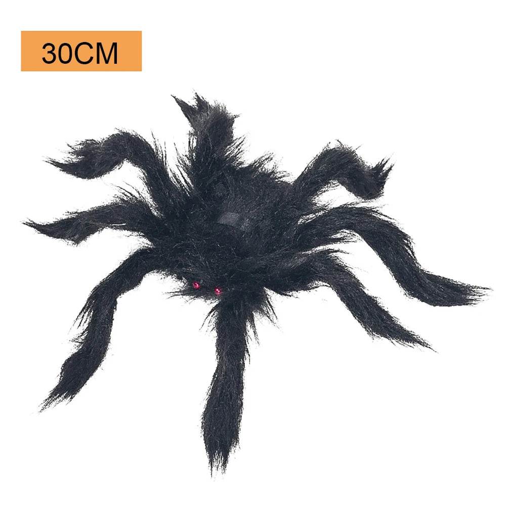 200cm Giant Halloween Spider Decoration,Large Outdoor Plush Spider Decorations,Scary Huge Fake Spider Props Like Professional