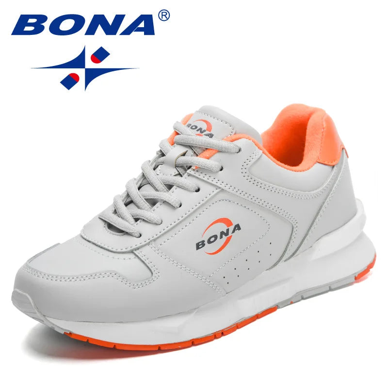 BONA 2023 New Designers Brand Classics  Light Sneakers Women Fashion Running Shoes Casual Walking Footwear Ladies Comfort