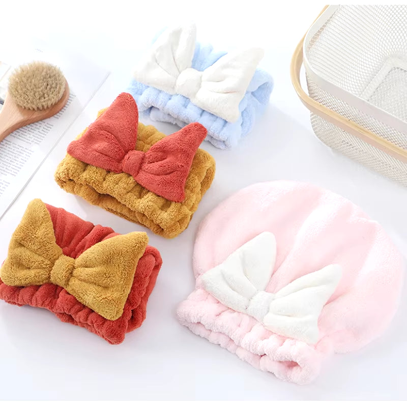 2024 New Princess Bathing Hat Thickened Dry Hair Hat Girl Women'S Water Absorbent Quick Drying Package Hair Towel Wipe Hair