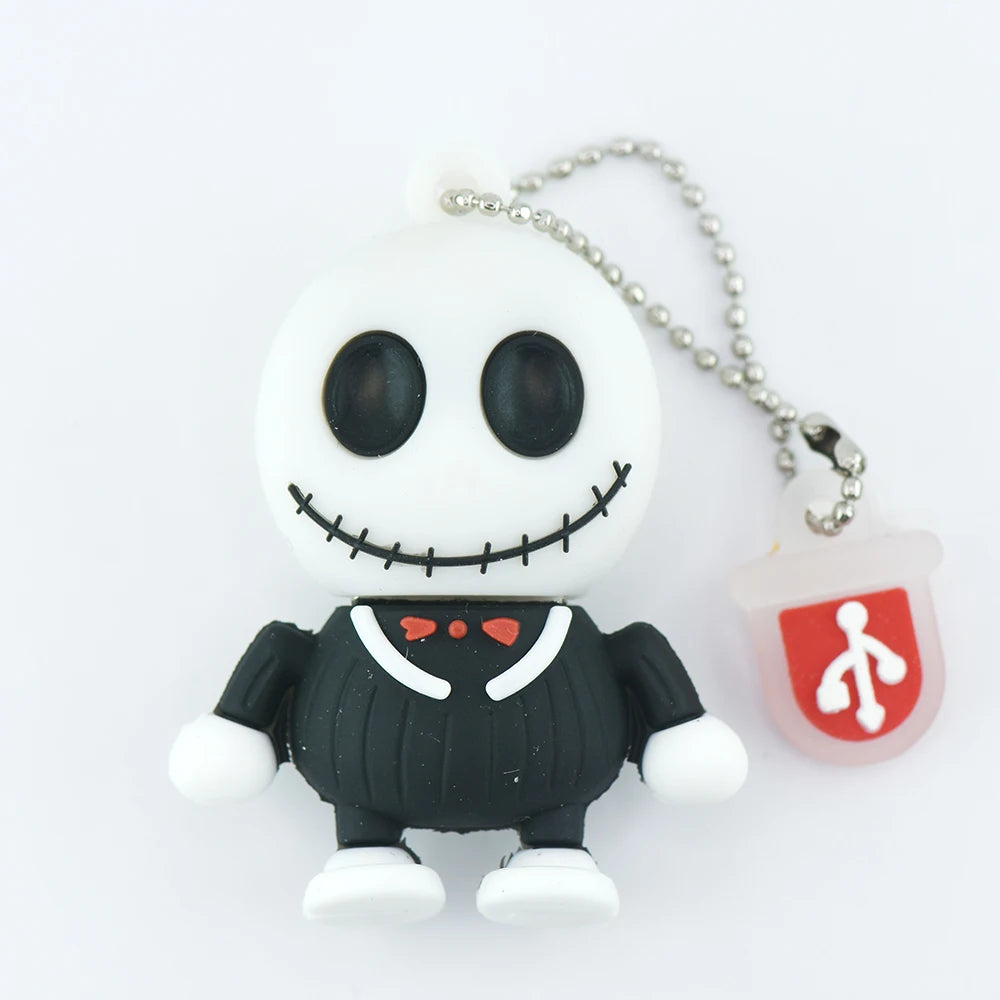 cartoon ghost usb flash drive 4GB 8GB U disk 16GB 32GB pen drive 64GB 128GB memory USB stick cute skull pendrive halloween