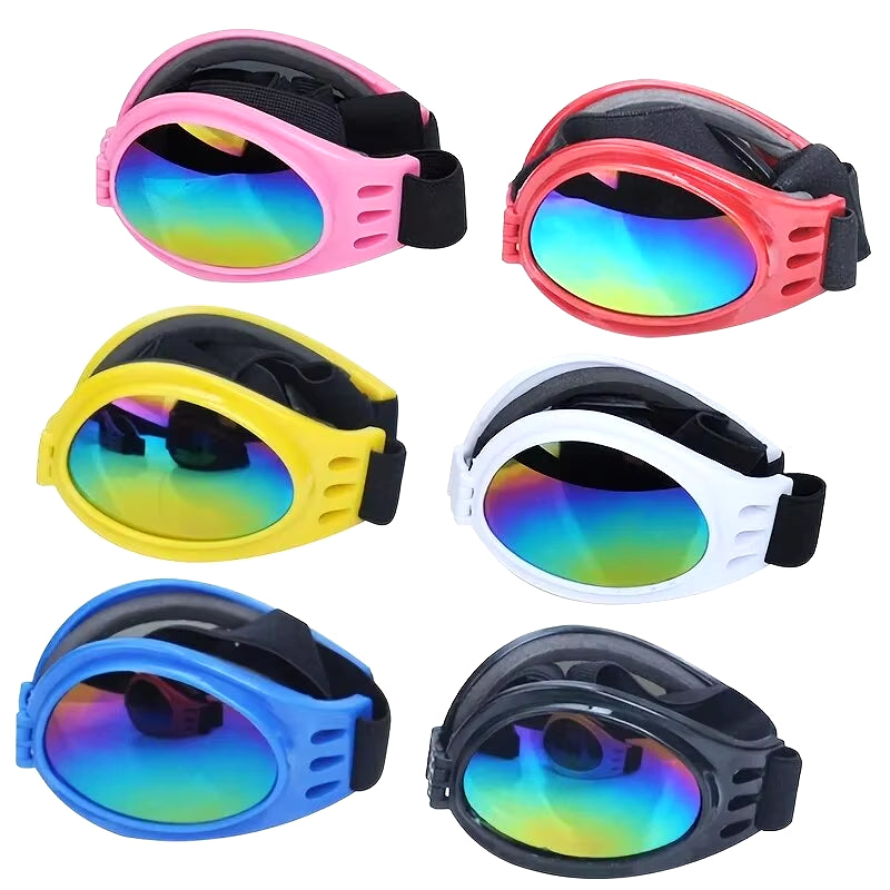 Adjustable Padded Sunglasses Goggles Collapsible Pet Accessories for Medium Dogs