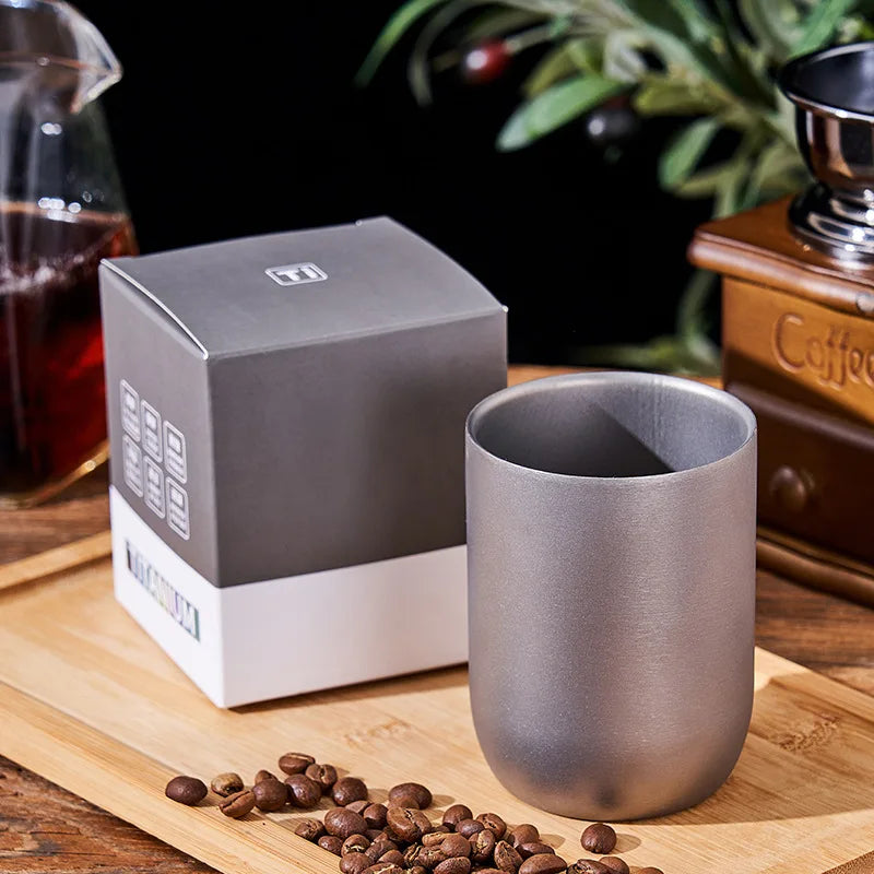 Camping Cup for Coffee Wine Tumbler Tourist Mug Cups for Drinks Bubble Tea Tumbler Cups of Drinking Titanium Drinkware Titanium