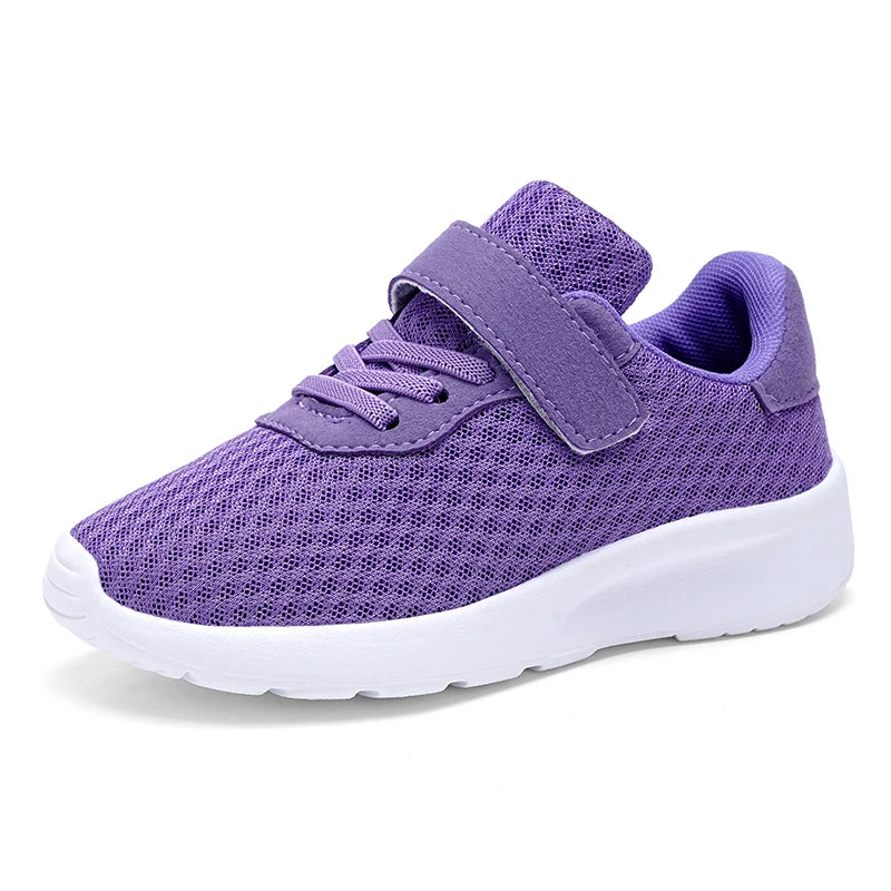 Fashion Purple Kids Casual Shoes Boys Girl Sneakers Tennis Sports Shoes For Children Mesh Breathable Trainers zapatillas niño