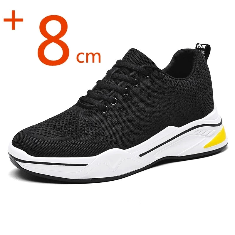 Fashion Elevator Shoes Men Sneakers Height Increasing Shoes Leisure Sports Casual Taller Shoes Man Increase Shoes Insole 8cm