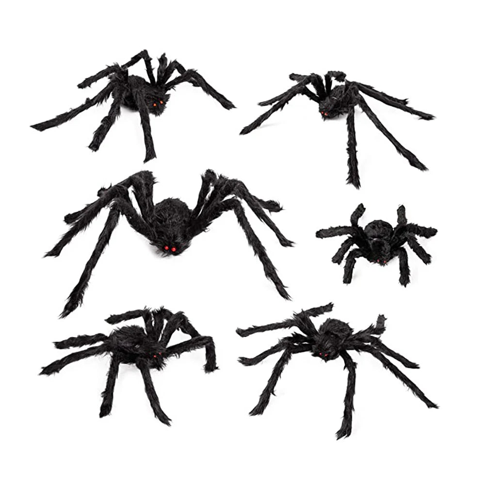 200cm Giant Halloween Spider Decoration,Large Outdoor Plush Spider Decorations,Scary Huge Fake Spider Props Like Professional