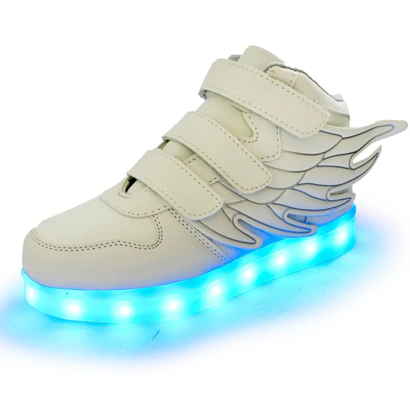 Size 25-37 Children LED Shoes Baskets Boys Girls Glowing Luminous Sneakers with Light Sole Kids Light Up Sneakers LED Slippers