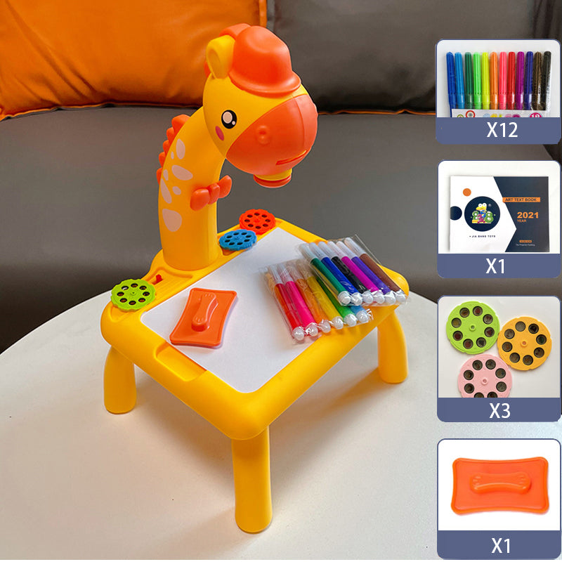 Children's LED Projector Drawing Table – Educational Painting Set & Learning Toy